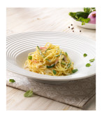 Tagliolini_salsa_Mandorle_Zucchine_Menta greci
